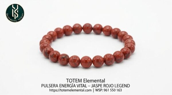 PULSERA ENERGÍA VITAL – JASPE ROJO