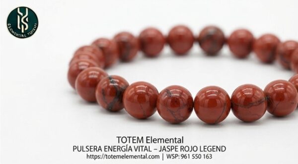 PULSERA ENERGÍA VITAL – JASPE ROJO