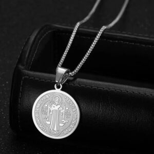✨ **COLLAR “SAN BENITO PROTECTOR” – FE, ESTILO Y PROTECCIÓN EN TODO MOMENTO** ✨ Lleva contigo más que un accesorio… lleva un símbolo de protección poderosa 🙏 Este elegante collar con medalla de **San Benito** es reconocido por su significado espiritual, ideal para quienes buscan protección, fe y un estilo sobrio pero impactante. 🛡️ **Un símbolo que protege** La medalla de San Benito es conocida mundialmente por su poder contra energías negativas, brindando seguridad, paz y fortaleza espiritual a quien la porta. 💎 **Elegancia que combina con todo** Su diseño minimalista en acabado plateado lo convierte en una pieza versátil, perfecta para uso diario o para complementar cualquier outfit con un toque significativo. 📏 **Características del producto:** * Material: Acero inoxidable de alta calidad (resistente y duradero) * Color: Plateado (también disponible en dorado) * Diámetro del dije: 25.8 mm * Largo de cadena: 60 cm * Peso: 8.16 g * Diseño: Medalla de San Benito grabada con detalles finos * Garantía: 30 días (satisfacción asegurada) 🔥 **¿Por qué debes tenerlo?** Porque no solo mejora tu estilo… también te brinda una sensación de protección y confianza todos los días. Es ideal para personas que valoran la fe y quieren llevarla consigo en todo momento. 🎁 **Un regalo con significado real** Perfecto para obsequiar a alguien especial, transmitiendo un mensaje de cuidado, protección y bendición. ⚠️ **Alta demanda – Stock limitado** Este tipo de accesorios espirituales está en tendencia. No te quedes sin el tuyo. 👉 **Ordénalo ahora y lleva contigo un símbolo de protección y fe todos los días** 🙌