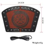 Lleva en tu brazo el espíritu de los guerreros nórdicos con este impresionante brazalete vikingo de cuero grabado