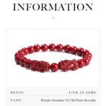 El intenso color rojo del cinabrio simboliza fortuna, vitalidad y protección. Cada cuenta ha sido diseñada para potenciar tu energía y ayudarte a mantener una vibración alta en tu día a día.