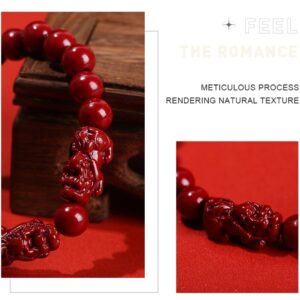 pulsera feg shui cinabrio7 El intenso color rojo del cinabrio simboliza fortuna, vitalidad y protección. Cada cuenta ha sido diseñada para potenciar tu energía y ayudarte a mantener una vibración alta en tu día a día.