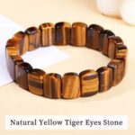 BRAZALETES PIEDRAS NATURALES CUADRADAS OJO DE TIGRE