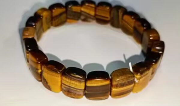 BRAZALETES PIEDRAS NATURALES CUADRADAS OJO DE TIGRE