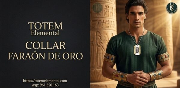 COLLAR FARAÓN DE ORO EL PODER DE ANUBIS