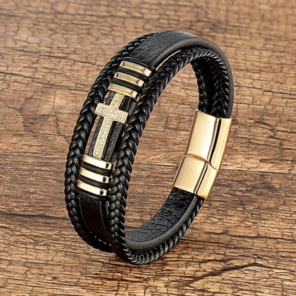 🌑♾️" PULSERA CRUZ TITÁN" 🌑♾️ 🔥✝️LLEVA TU ESTILO CON PODER, FE Y CARÁCTER EN UNA SOLA PIEZA 🔥✝️