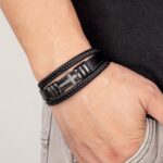 🌑♾️" PULSERA CRUZ TITÁN" 🌑♾️ 🔥✝️LLEVA TU ESTILO CON PODER, FE Y CARÁCTER EN UNA SOLA PIEZA 🔥✝️
