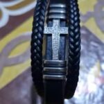 🌑♾️" PULSERA CRUZ TITÁN" 🌑♾️ 🔥✝️LLEVA TU ESTILO CON PODER, FE Y CARÁCTER EN UNA SOLA PIEZA 🔥✝️