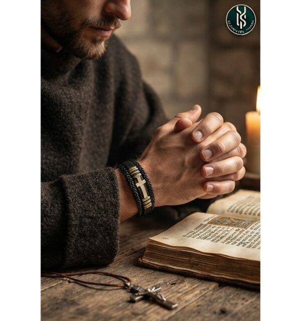 PULSERA CRUZ TITÁN”-ESTILO CON PODER Y FE