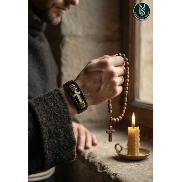 PULSERA CRUZ TITÁN”-ESTILO CON PODER Y FE
