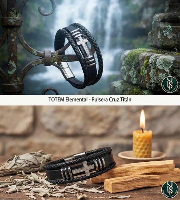 PULSERA CRUZ TITÁN”-ESTILO CON PODER Y FE