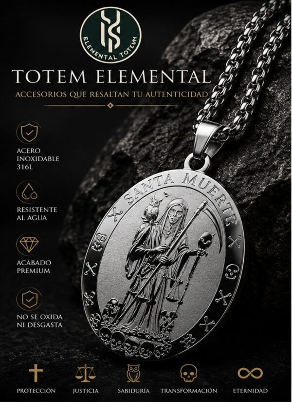 Collar Santa Muerte: Guardiana del Destino