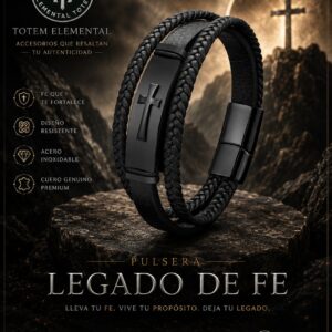 PULSERA TOTEM CRUZ TRES LINEAS3 ⚜️ PULSERA LEGADO DE FE ⚜️
