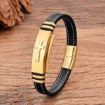 Pulsera Totem Crux, el Escudo Inquebrantable de Acero y Devoción que Define tu Autenticidad.