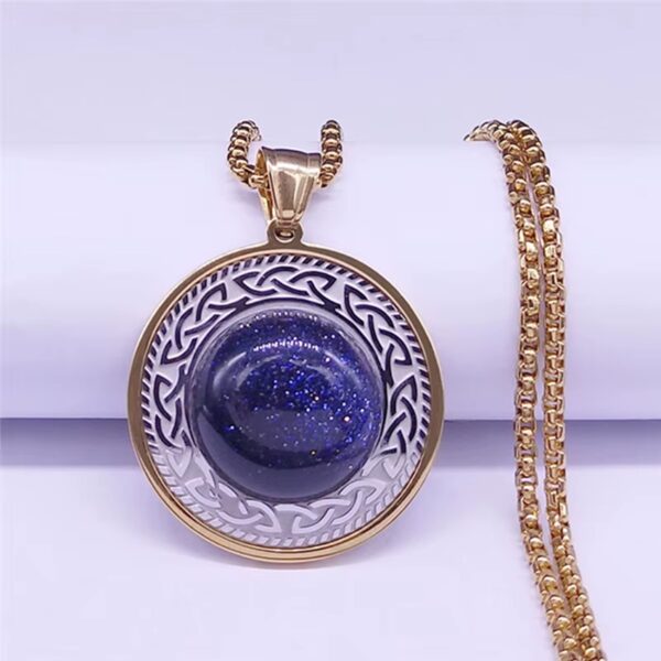 BJ-253 COLLAR NÓRDICO ✨ ORBE DE ODÍN, OJO DE MIDGARD✨