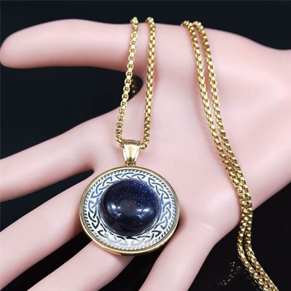 BJ-253 COLLAR NÓRDICO ✨ ORBE DE ODÍN, OJO DE MIDGARD✨