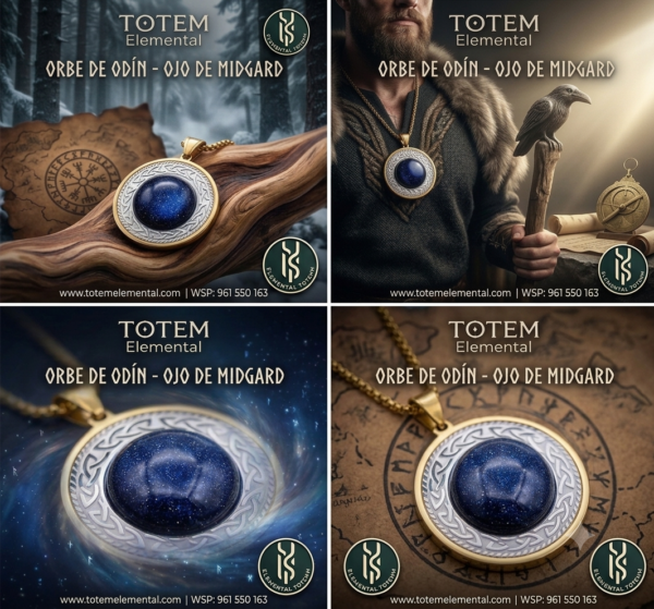 BJ-253 COLLAR NÓRDICO ✨ ORBE DE ODÍN, OJO DE MIDGARD✨