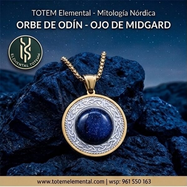 BJ-253 COLLAR NÓRDICO ✨ ORBE DE ODÍN, OJO DE MIDGARD✨