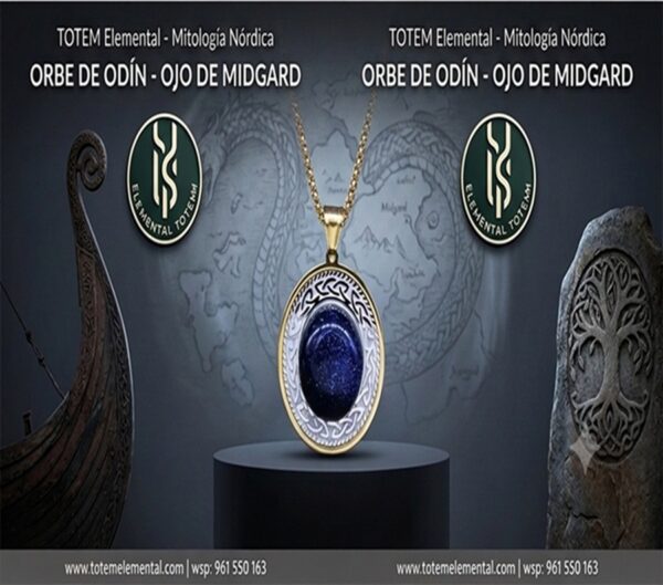 BJ-253 COLLAR NÓRDICO ✨ ORBE DE ODÍN, OJO DE MIDGARD✨