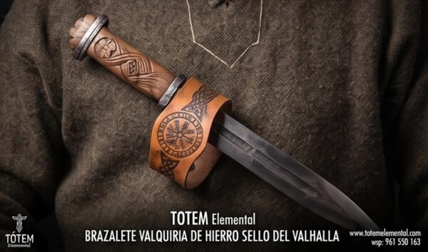BRAZALETE VALQUIRIA DE HIERRO SELLO DEL VALHALLA