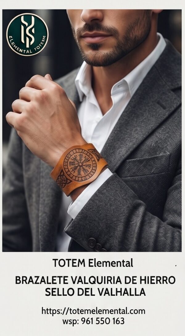 BRAZALETE VALQUIRIA DE HIERRO SELLO DEL VALHALLA