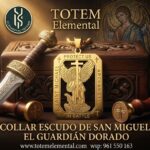 COLLAR ESCUDO DE SAN MIGUEL EL GUARDIÁN DORADO
