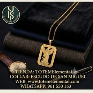 COLLAR ESCUDO DE SAN MIGUEL EL GUARDIÁN DORADO6 COLLAR ESCUDO DE SAN MIGUEL EL GUARDIÁN DORADO