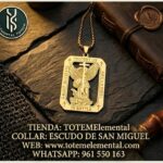 COLLAR ESCUDO DE SAN MIGUEL EL GUARDIÁN DORADO