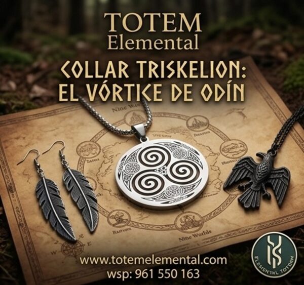 COLLAR TRISKELION EL VÓRTICE DE ODÍN
