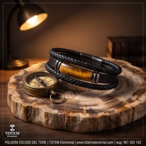 263 🐅PULSERA ESCUDO DEL TIGRE : LIDERAZGO🐅